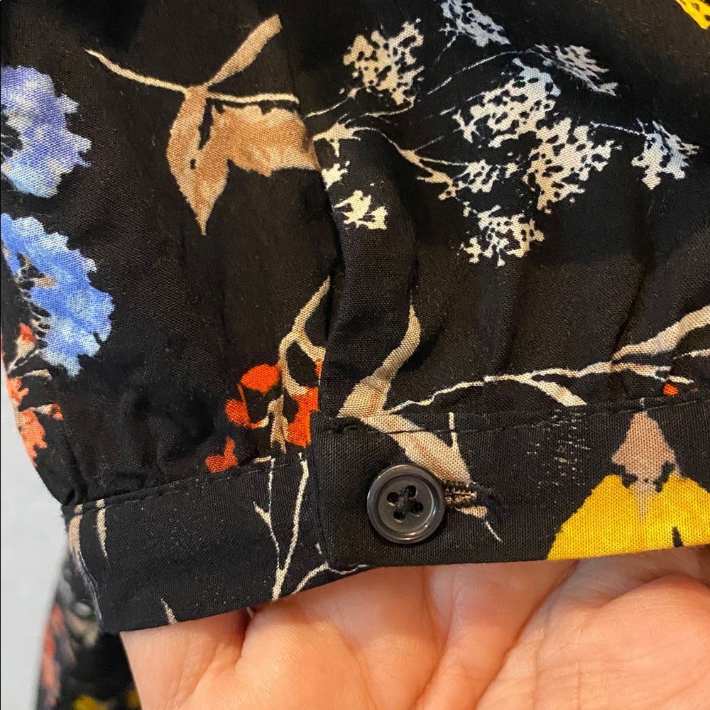 Old Navy Black Floral Long Sleeve Dress - Picture 4 of 7